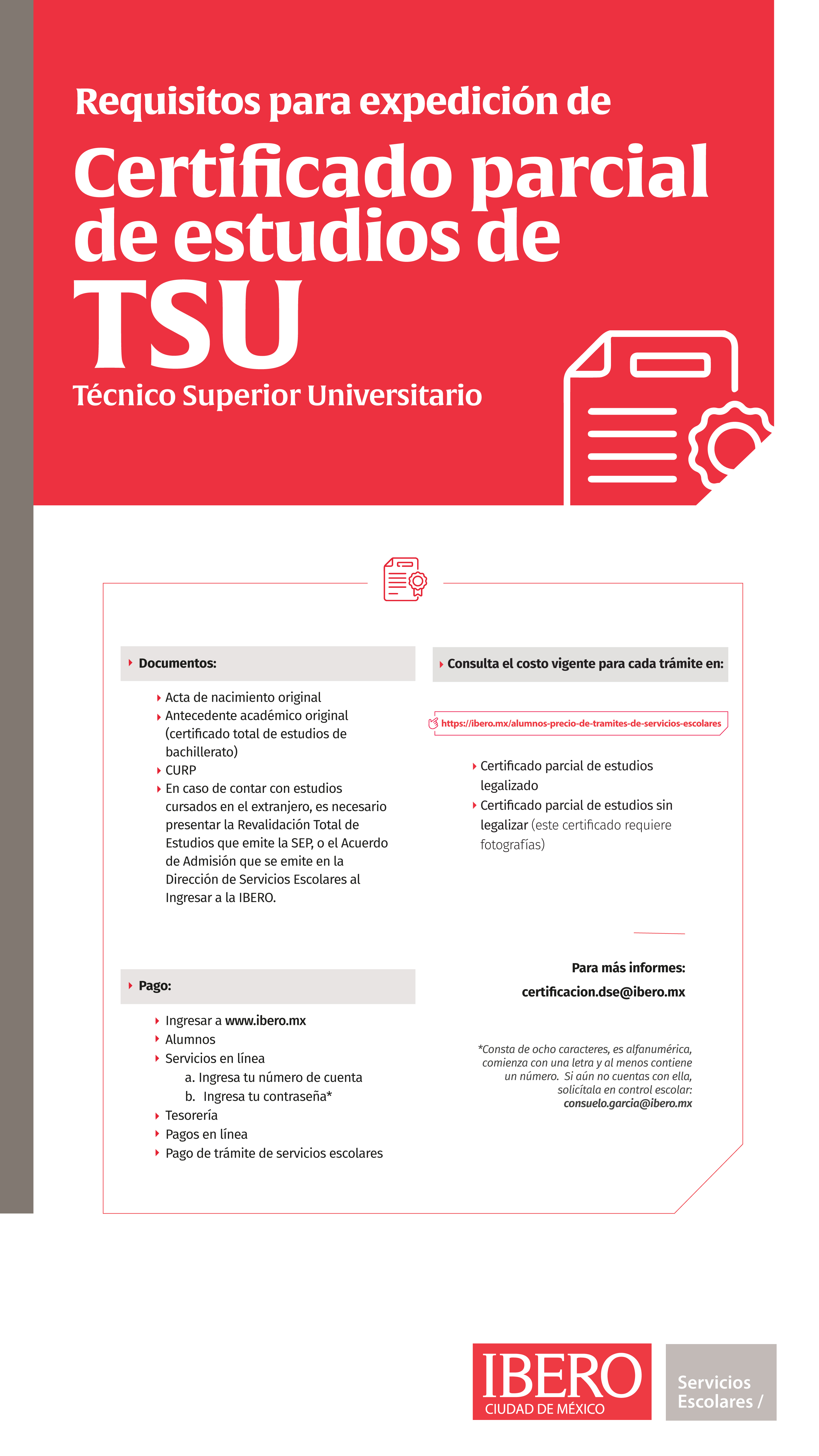Certificado parcial TSU